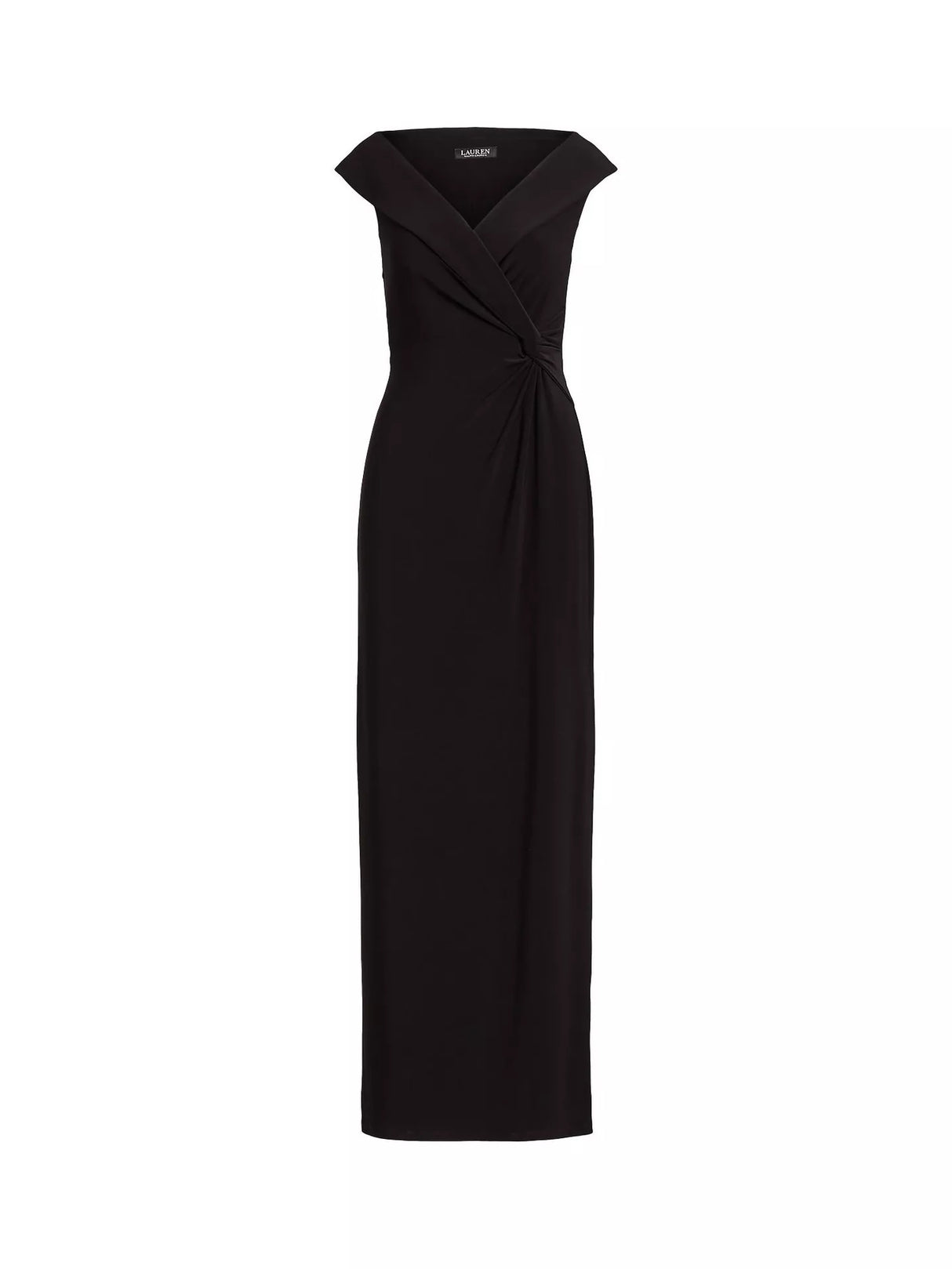 Ralph Lauren Leonidas Floor Length Column Womens Gown Dress Black - Size 12