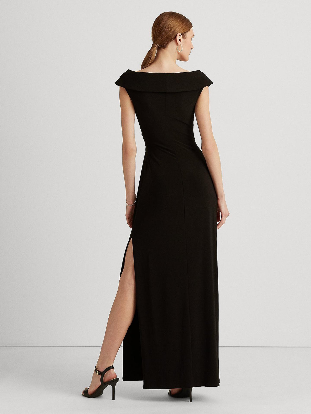 Ralph Lauren Leonidas Floor Length Women's Column Gown Dress UK 16 - Black