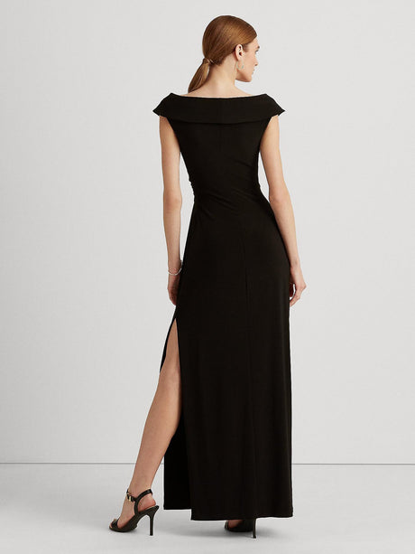 Ralph Lauren Leonidas Floor Length Women's Column Gown Dress UK 16 - Black