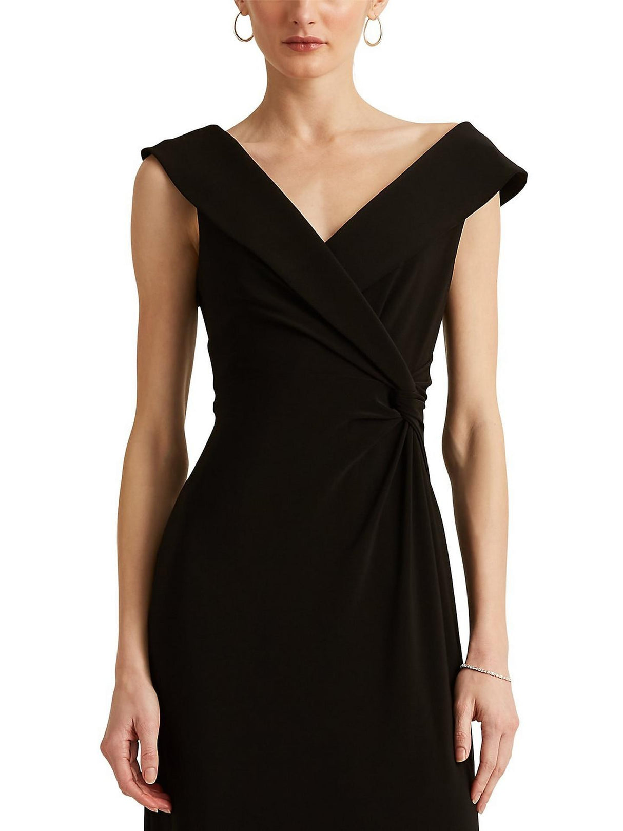 Ralph Lauren Leonidas Floor Length Women's Column Gown Dress UK 16 - Black