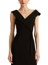 Ralph Lauren Leonidas Floor Length Women's Column Gown Dress UK 16 - Black