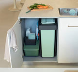 Brabantia Sort & Go 2 x 30L Built-in Under Sink Recycling Bin - Dark Grey