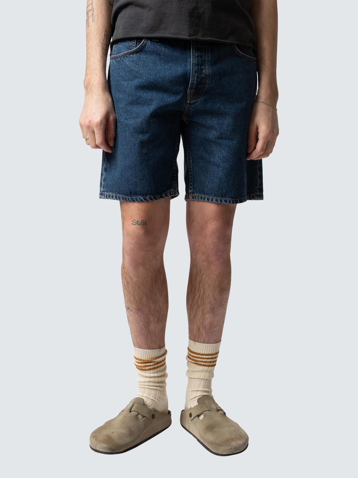 Nudie Women Cotton Jeans Seth Regular Fit Denim Shorts Morning Soul Size 32R