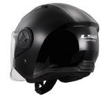 LS2 OF616 Airflow II Urban Downtown Motorcycle Helmet - Gloss Black - Medium