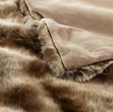 John Lewis Soft Luxury Decorative Faux Fur Throw 150 x 200cm - Golden Brown