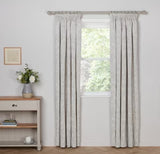 Morris & Co. Strawberry Thief Lined Pencil Pleat Curtains 228 x 228cm - Dove