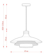 House by John Lewis Stockholm Large Three Tier Ceiling Light - White