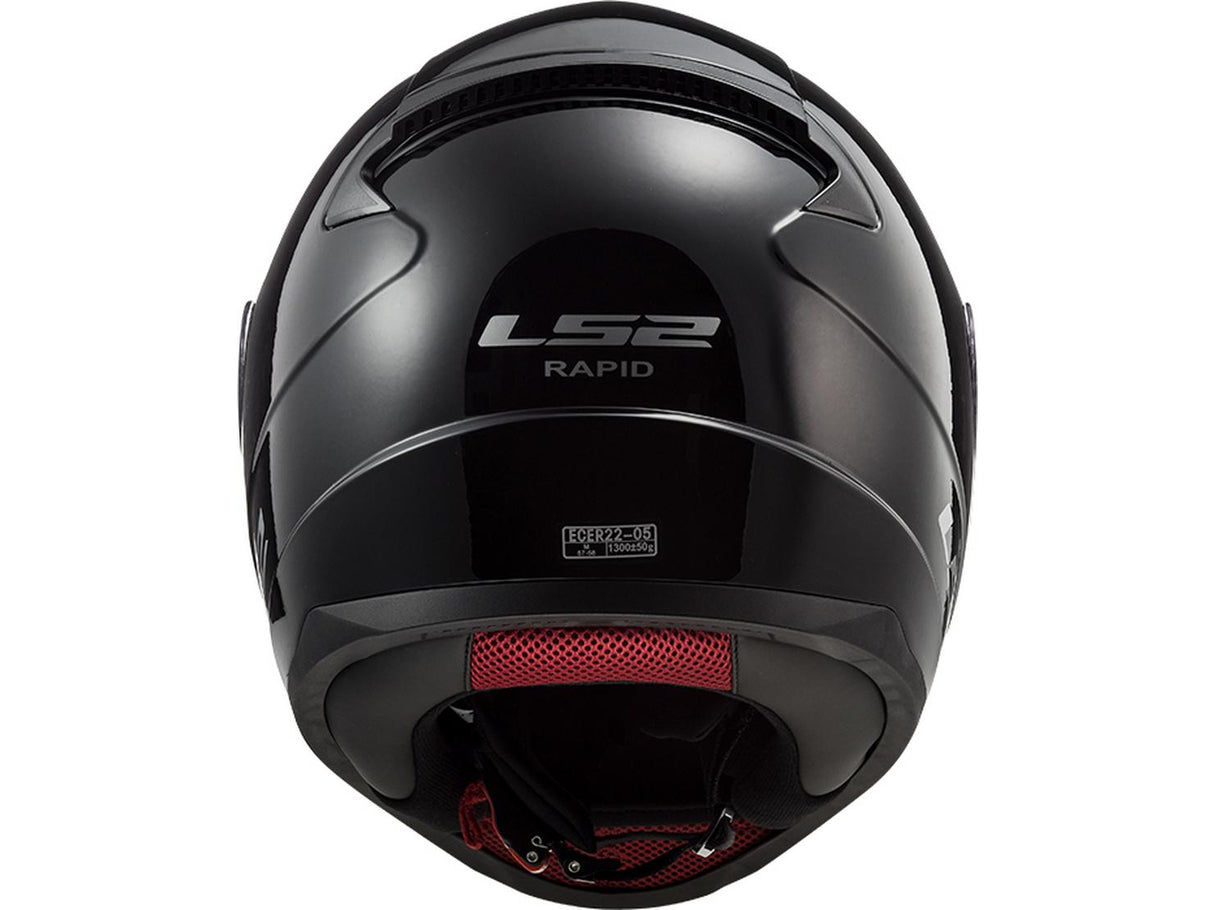 LS2 FF353 Rapid II Road Touring Motorcycle Helmet - Gloss Black - X Small