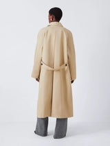 John Lewis Women's Classic Knee Length Button Car Coat - Natural - Size 20