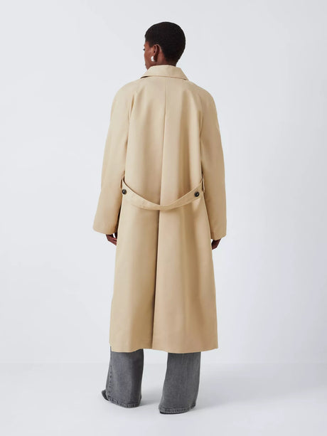 John Lewis Women's Classic Knee Length Button Car Coat - Natural - Size 20
