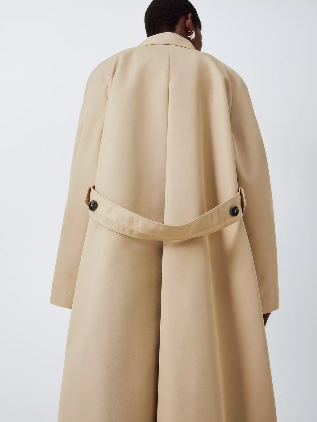 John Lewis Women's Classic Knee Length Button Car Coat - Natural - Size 20