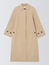 John Lewis Women's Classic Knee Length Button Car Coat - Natural - Size 20