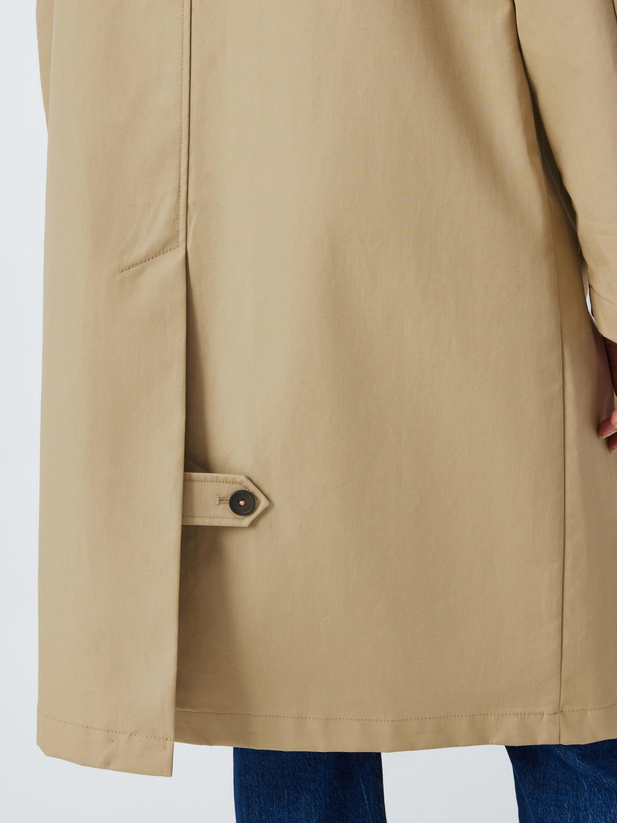 John Lewis Womens Regular Fit Shower Resistant Cotton Mac Natural - Size 18