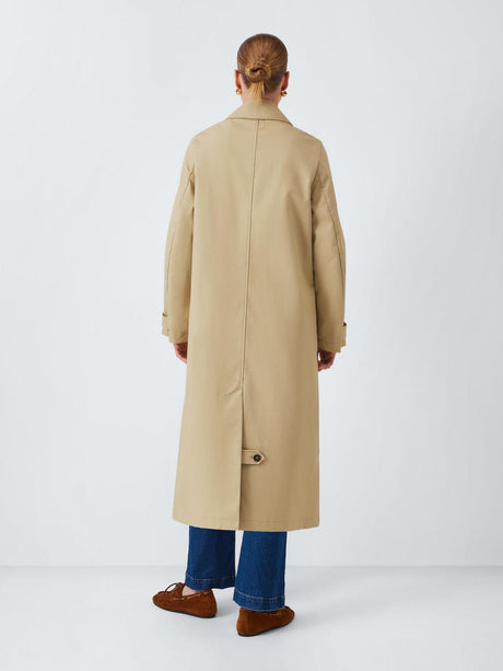 John Lewis Womens Shower Resistant Regular Fit Cotton Mac Natural - Size 20