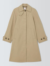 John Lewis Womens Shower Resistant Regular Fit Cotton Mac Natural - Size 20