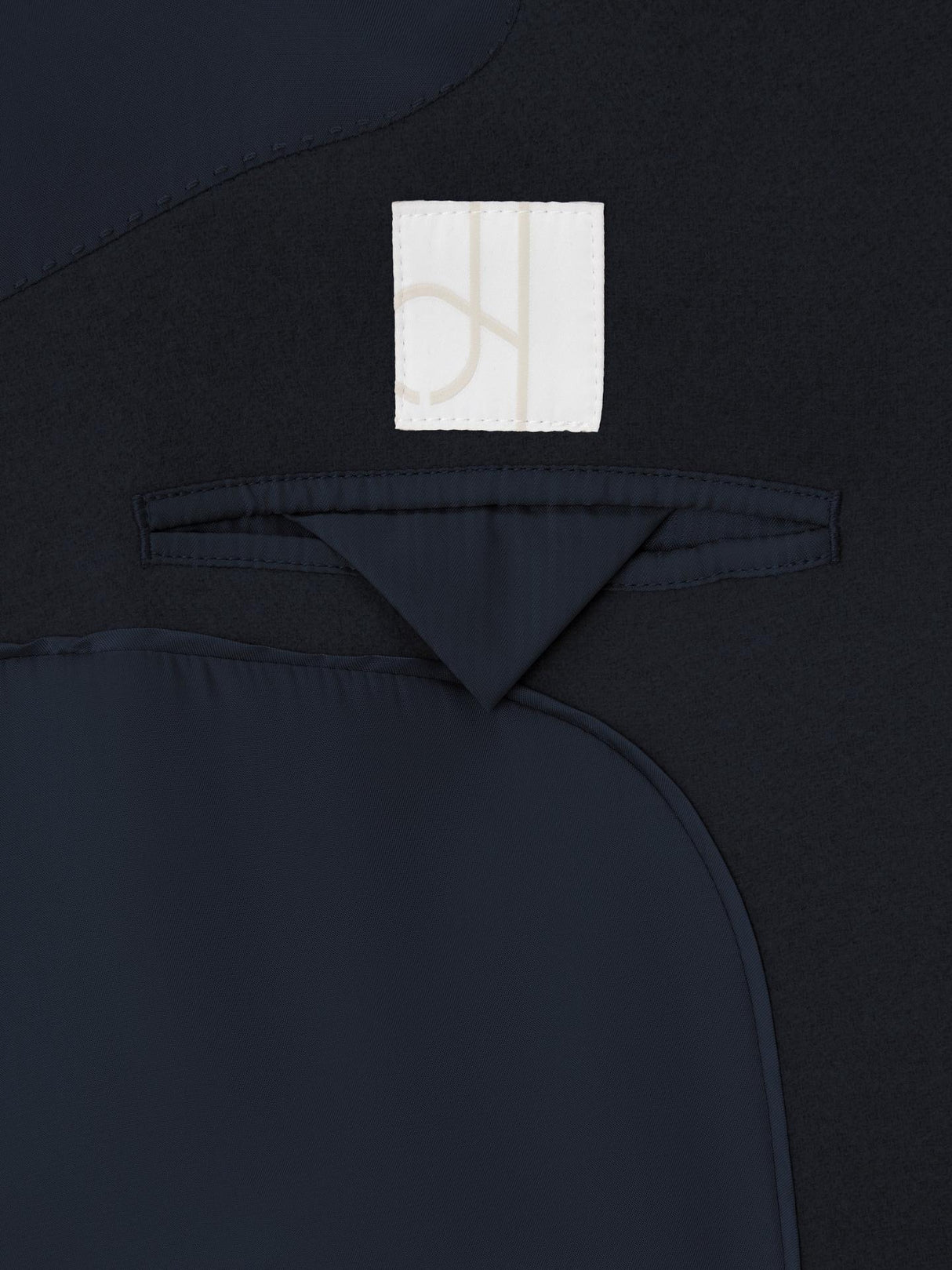 John Lewis Womens Single Breasted Regular Fit Wool Blend Coat Navy - Size 14