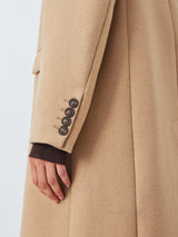 John Lewis Womens Regular Fit Single Breasted Wool Blend Coat - Size 8 Camel