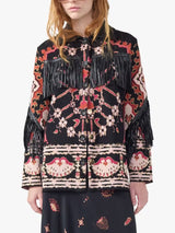 Hayley Menzies Women's Dylan Jacquard Knit Jacket - Black/Multi - Size L