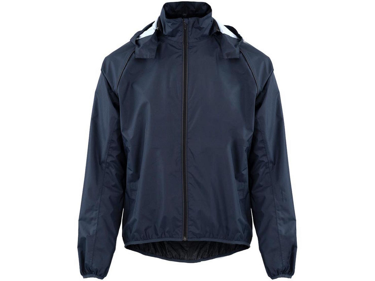Ridge Mens Waterproof Reflective Cycling Hooded Jacket - Navy - Size XL