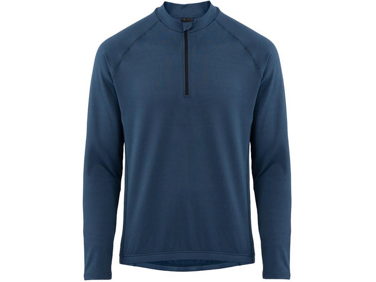 Ridge Mens Long Sleeve Cycling Sports Jersey with Pockets - XXXL - Dark Blue