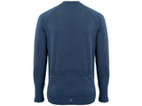 Ridge Mens Long Sleeve Cycling Sports Jersey with Pockets - XXXL - Dark Blue