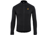 Boardman Mens Long Sleeve Cycling Full Zip Jersey with Pockets - XXL - Black