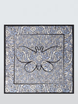 Weekend MaxMara Onesto Butterfly Pure Silk Scarf H90 x W90cm - Light Grey