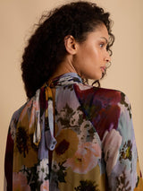 Florere Womens Viscose Ragular Fit Floral Tiered Maxi Dress Multi - Size 18