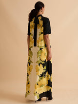 Florere Womens Viscose Floral High Neck Lined Maxi Dress Multi - Size 16