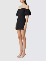 Elliatt Women's Gia Off Shoulder Puffball Bodycon Mini Dress - Black - Small