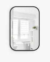 Umbra Hub Rectangular Hallway/Bathroom Black Decorative Wall Mirror 92x61cm