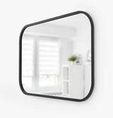 Umbra Hub Rectangular Hallway/Bathroom Black Decorative Wall Mirror 92x61cm