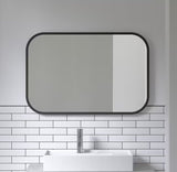 Umbra Hub Rectangular Hallway/Bathroom Black Decorative Wall Mirror 92x61cm