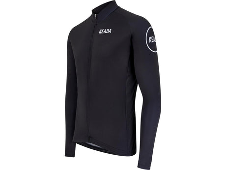 Keada Sports Men's Essential Long Sleeved Cycling Jersey Size XL- Black