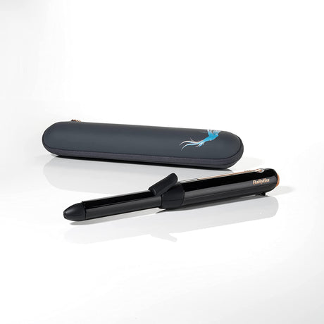 BaByliss 9000 High Heat Cordless Curling Tong 25mm Ceramic Barrel - Black - Kazoop 