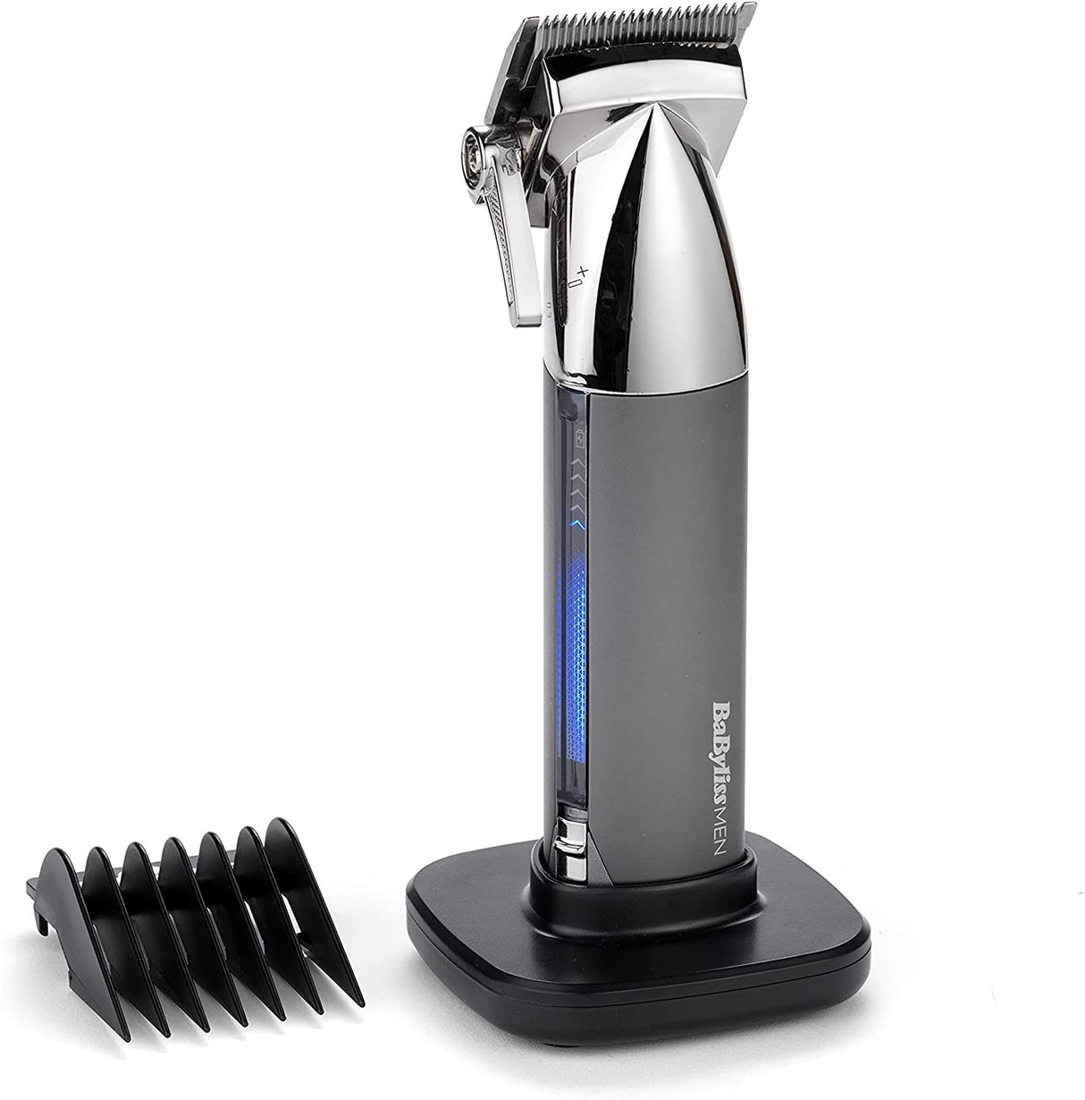 BaBylissMEN Super-X 7700U919 Metal Series Cordless Hair Clipper - Grey - Kazoop 