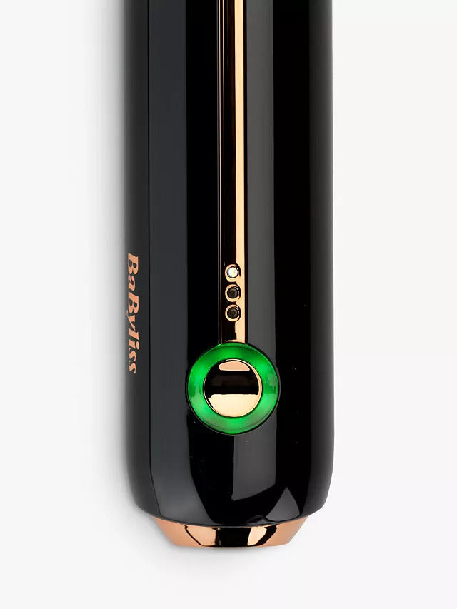 BaByliss 9003U Cordless Ceramic Brush with 3 Heat Levels - Black/Gold - Kazoop 