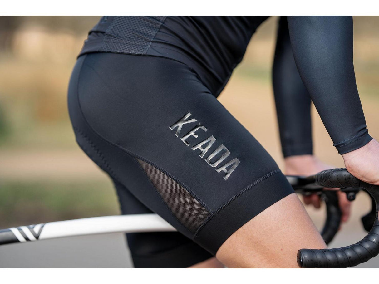 Keada Sports Mens Essential Breathable Padded Cycling Shorts - Small - Black