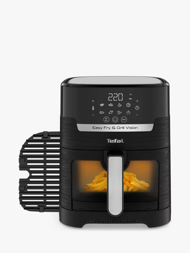 Tefal EY506840 Easy Fry Vision Air Fryer & Grill 4.2L - Black - Kazoop 