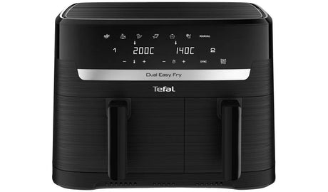 Tefal Easy Fry EY901N40 8.3L Dual Drawer Air Fryer 2700W - Black - Kazoop 