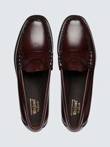 G.H.BASS Men's Larson Easy Weejuns Leather Penny Loafers - Wine - UK 8