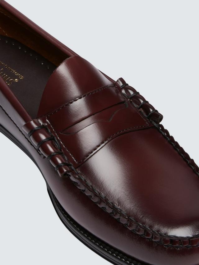 G.H.BASS Men's Larson Easy Weejuns Leather Penny Loafers - Wine - UK 8