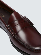 G.H.BASS Men's Larson Easy Weejuns Leather Penny Loafers - Wine - UK 8