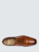 Oliver Sweeney Banbury Mens Leather Semi-Brogue Oxford Shoes Tan - Size 7