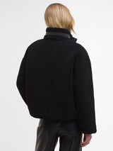 Barbour Palma Womens Polyester High Neck Oversized Fleece Black - Size 8