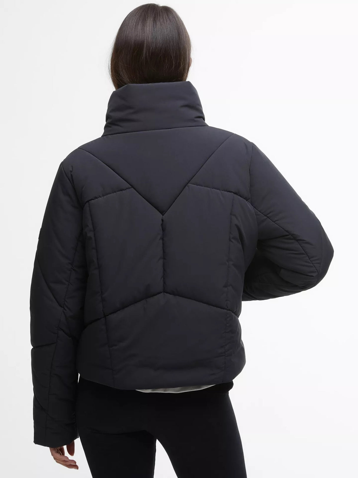 Barbour International Women's Rowen Funnel Neck Puffer Jacket - Black - 18