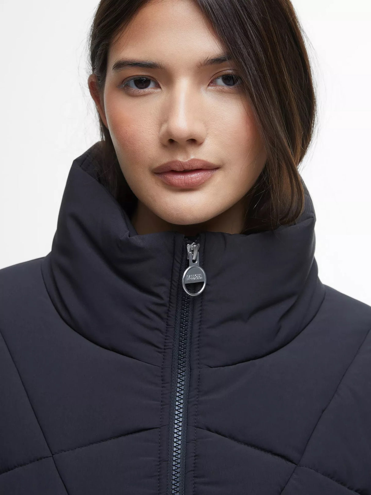 Barbour International Women's Rowen Funnel Neck Puffer Jacket - Black - 18