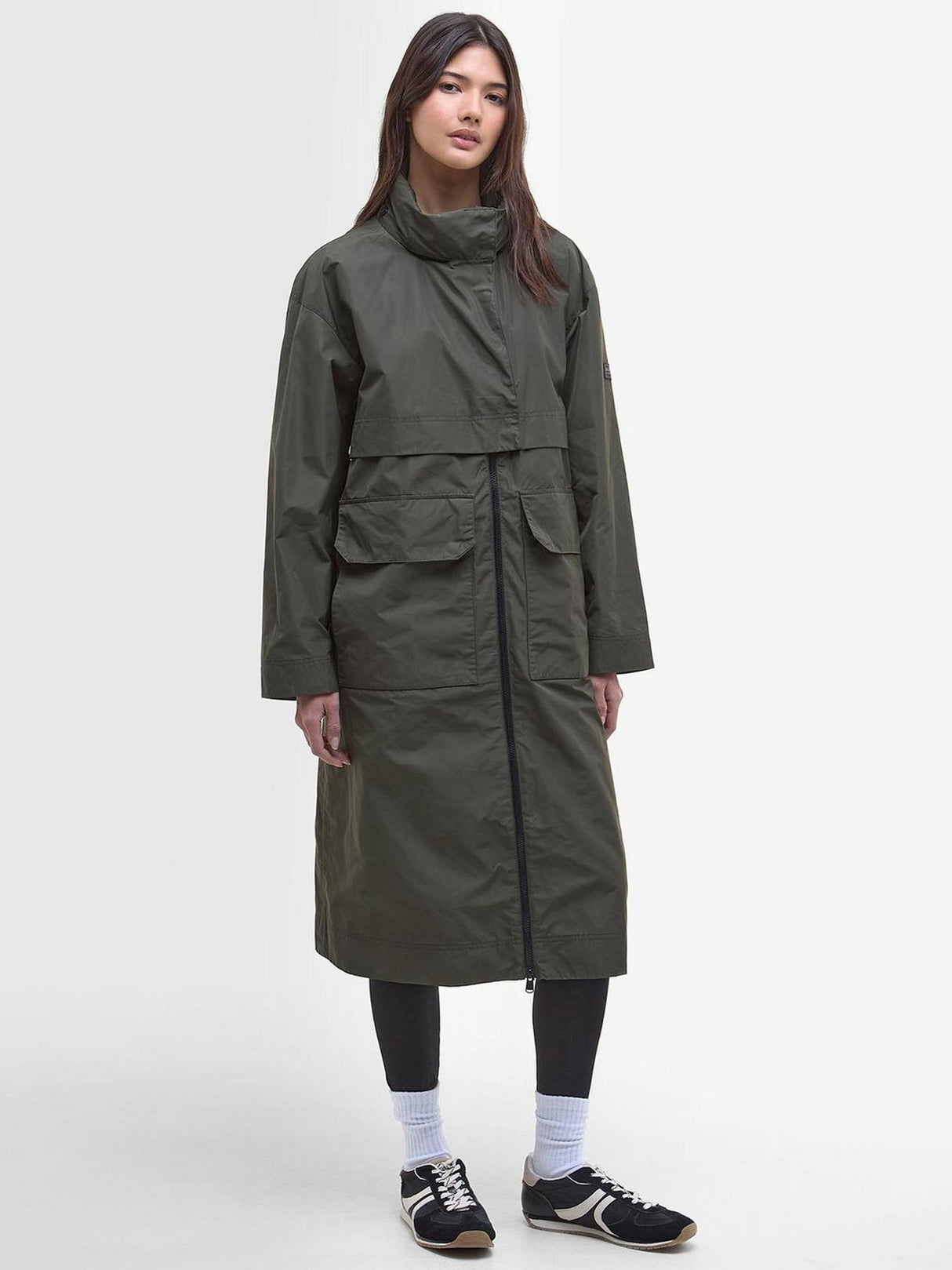 Barbour International Roxanna Womens Showerproof Hooded Jacket Size 18 Envy