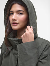Barbour International Roxanna Womens Showerproof Hooded Jacket Size 18 Envy