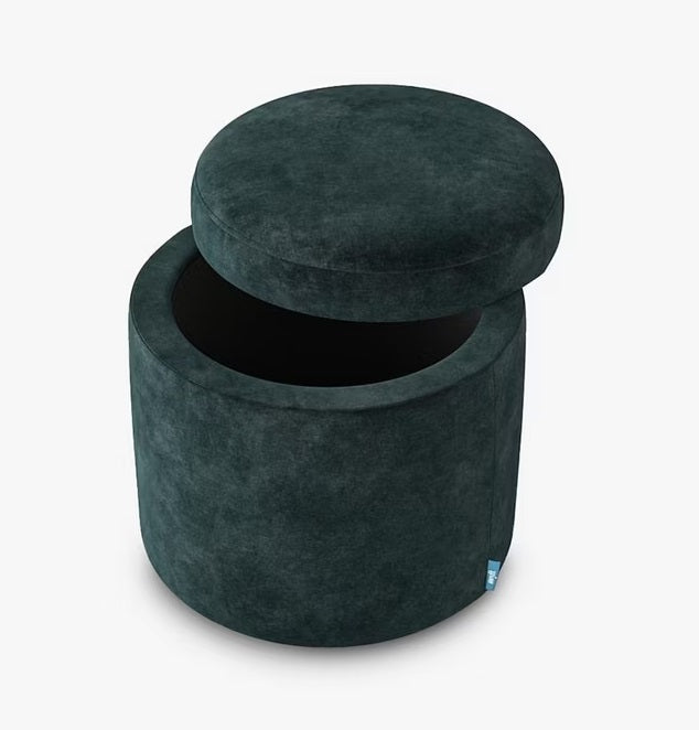 Swyft Model 03 Space Saver Storage Ottoman 43 x 45cm - Mottled Velvet Ocean